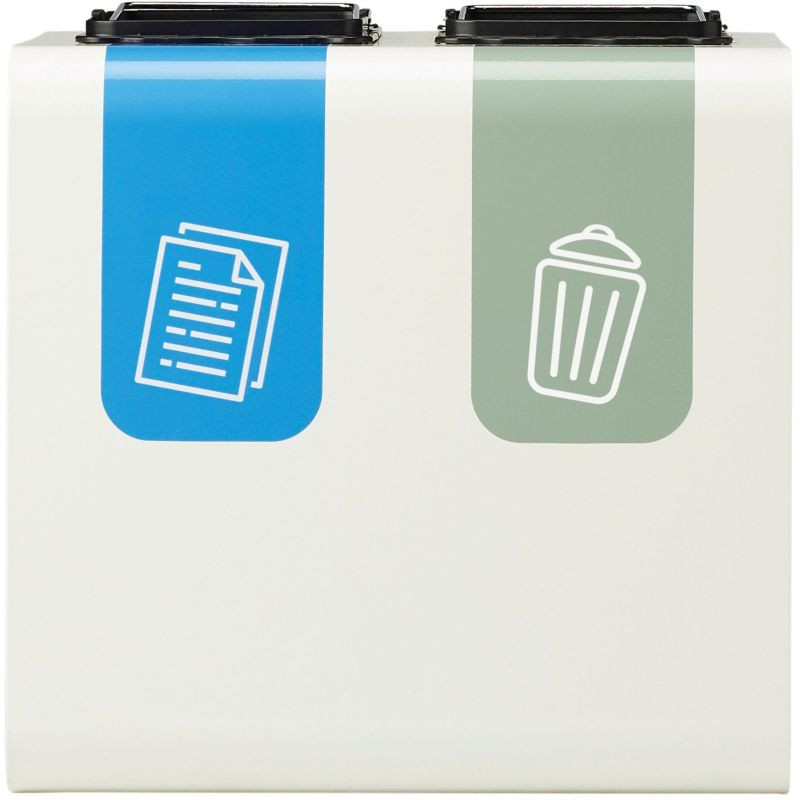 Poubelle de tri sélectif de bureau 2 ou 3 bacs Rossignol Tribu