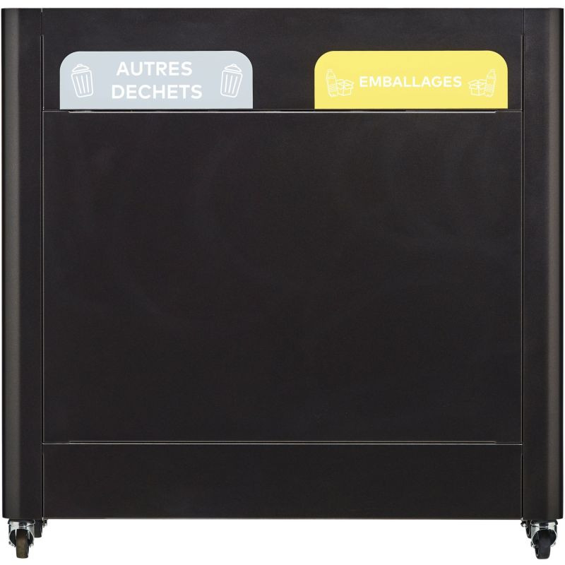 Meuble de tri sélectif sur roues 2 ou 3 flux Rossignol Trimouv