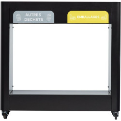 Poubelle tri sélectif Vigipirate à roulettes 2 ou 3 bacs Trimouv