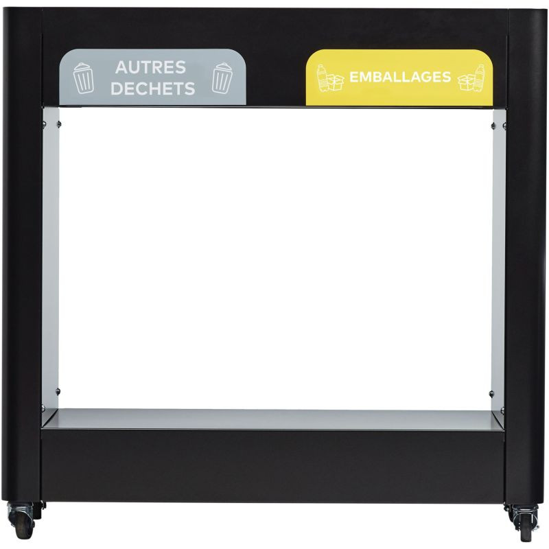 Poubelle tri sélectif Vigipirate à roulettes 2 ou 3 bacs Trimouv