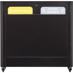 Meuble de tri sélectif sur roues 2 ou 3 flux Rossignol Trimouv