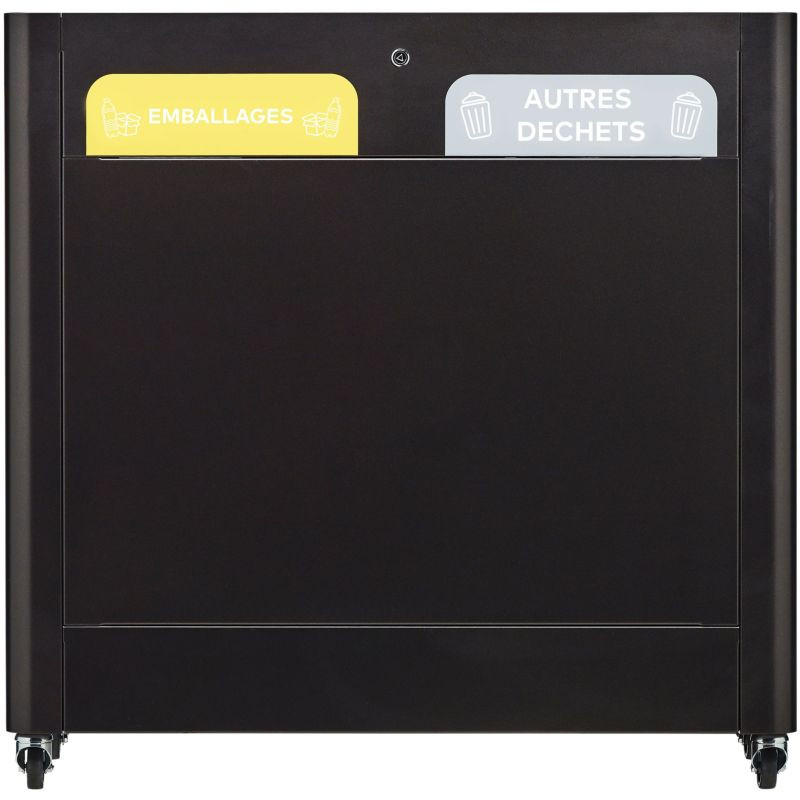 Meuble de tri sélectif sur roues 2 ou 3 flux Rossignol Trimouv