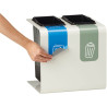 Poubelle de tri sélectif de bureau 2 ou 3 bacs Rossignol Tribu