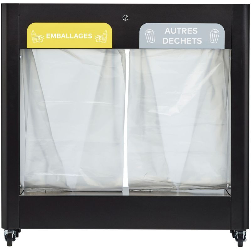 Poubelle tri sélectif Vigipirate à roulettes 2 ou 3 bacs Trimouv