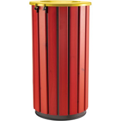 Poubelle extérieur en bois avec tête entonnoir - Zeno Bois Access