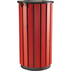 Poubelle extérieur en bois avec tête entonnoir - Zeno Bois Access