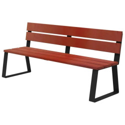 Banc Ballade en bois avec pieds acier