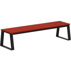 Banquette Ballade en bois avec pieds acier