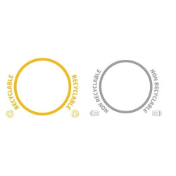 Lot de 2 stickers tri sélectif pour poubelle Collec