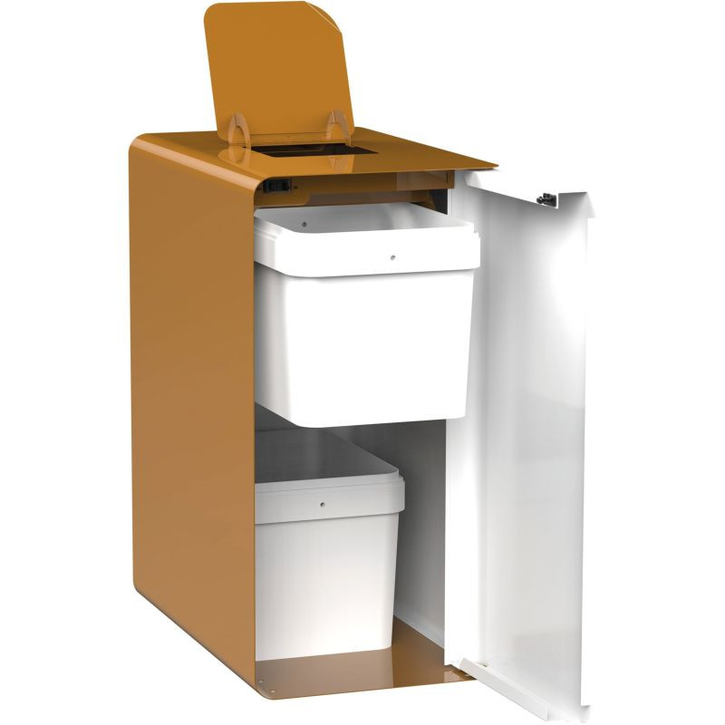 Poubelle de tri sélectif Biodéchets avec bac intérieur - Cubatri