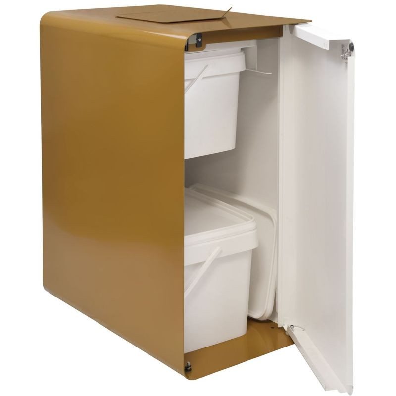 Poubelle de tri sélectif Biodéchets avec bac intérieur - Cubatri