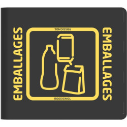 Poubelle Rossignol Artri tri sélectif extérieur - Ouverture rectangle