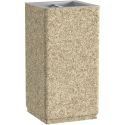 Cendrier béton à poser avec bac inox 9 litres - Rossignol Olympe