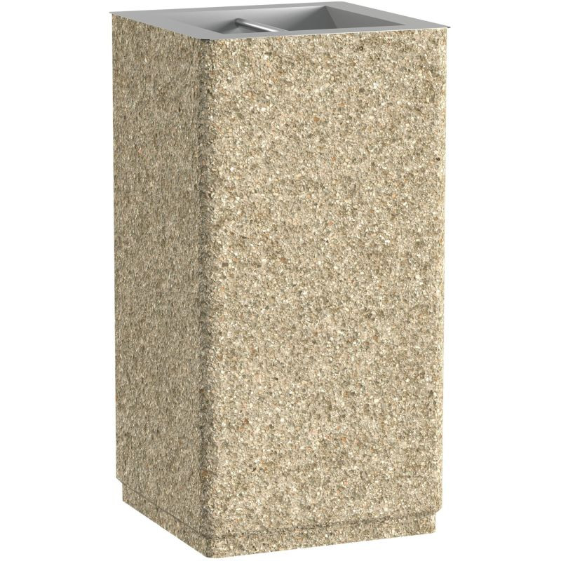 Cendrier béton à poser avec bac inox 9 litres - Rossignol Olympe