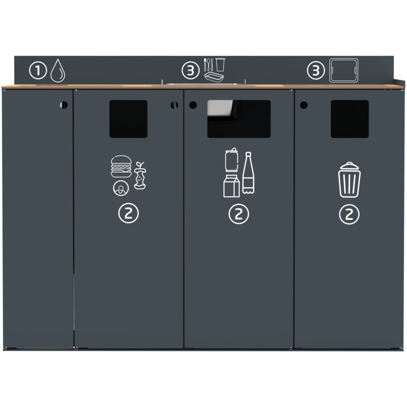 Meuble de tri et débarrasage pour restauration Rossignol Restotri