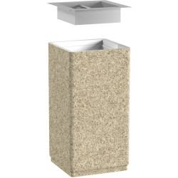 Cendrier béton à poser avec bac inox 9 litres - Rossignol Olympe