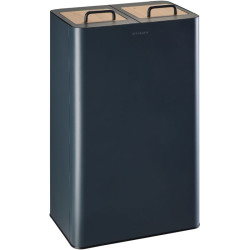 Poubelle de tri sélectif 2 bacs 40 litres Rossignol Venus Signature