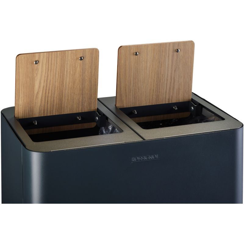 Poubelle de tri sélectif 2 bacs 40 litres Rossignol Venus Signature