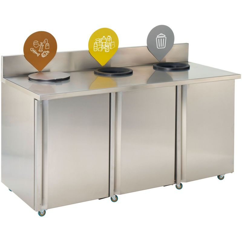 Pack poubelle de tri Rossignol Trinox pour restauration collective