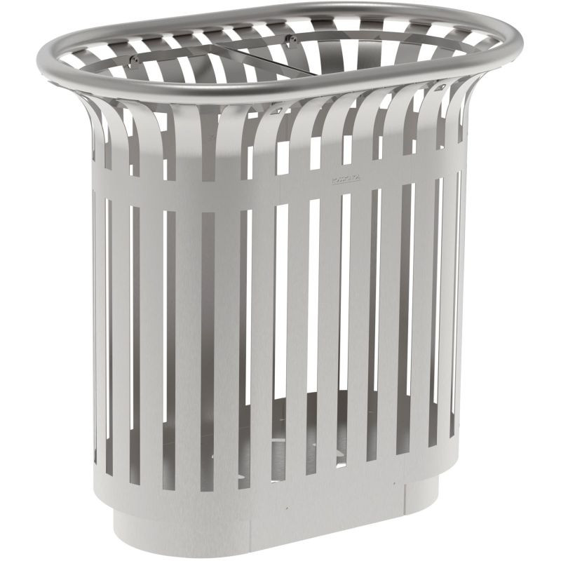 Poubelle inox 2 flux pour tri sélectif extérieur Rossignol Tulipe Ext