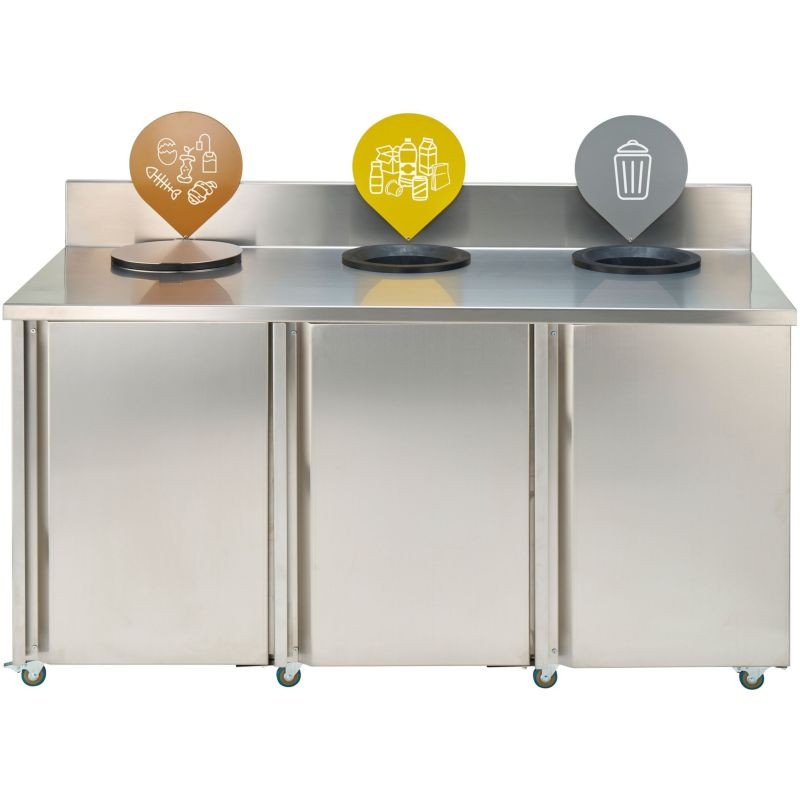 Pack poubelle de tri Rossignol Trinox pour restauration collective