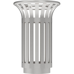 Poubelle inox 1 flux pour extérieur Rossignol Tulipe