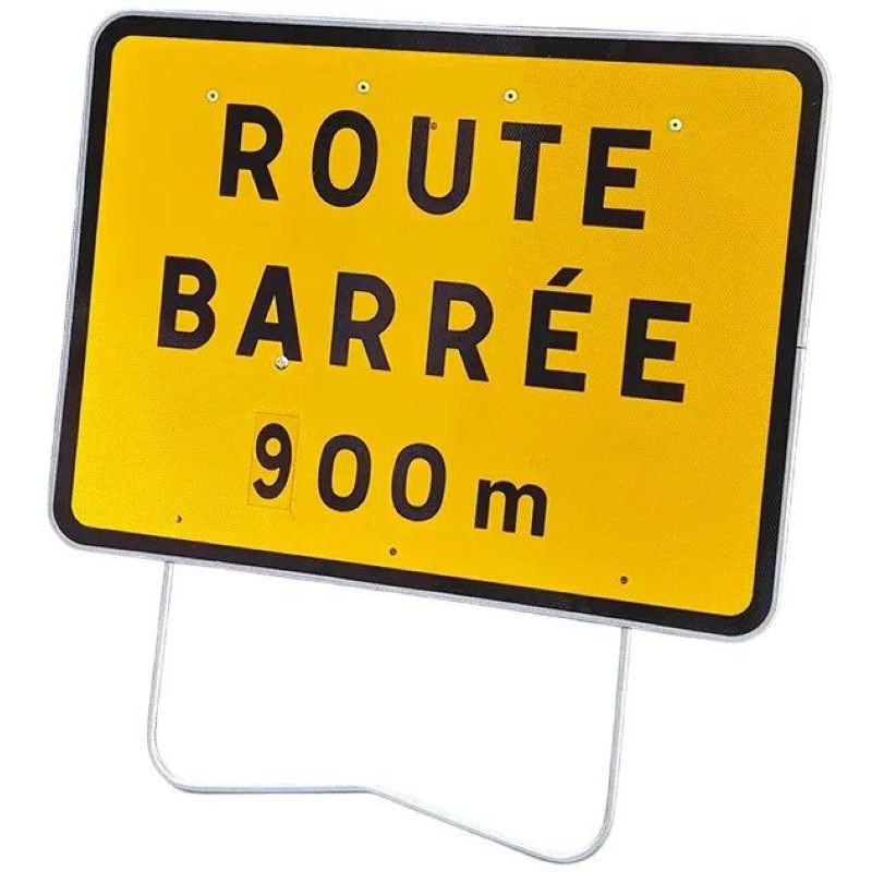 Panneau temporaire route barrée KC1 21P