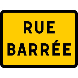 Panneau temporaire rue barrée KC1 19P