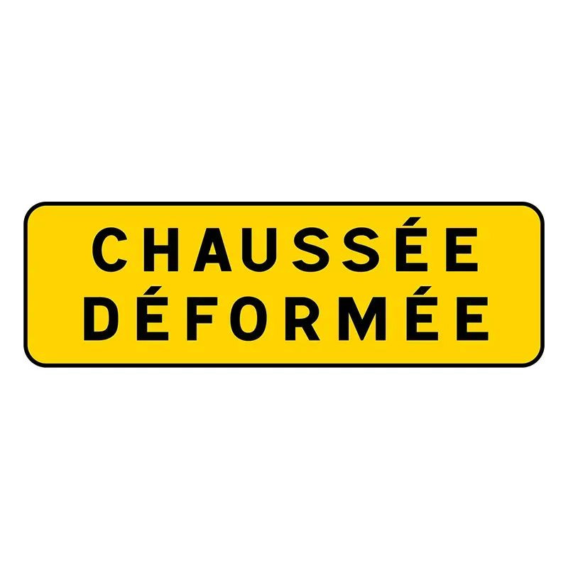 Panonceau jaune texte à personnaliser KM9