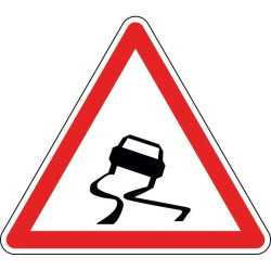 Panneau chaussée particulièrement glissante - A4