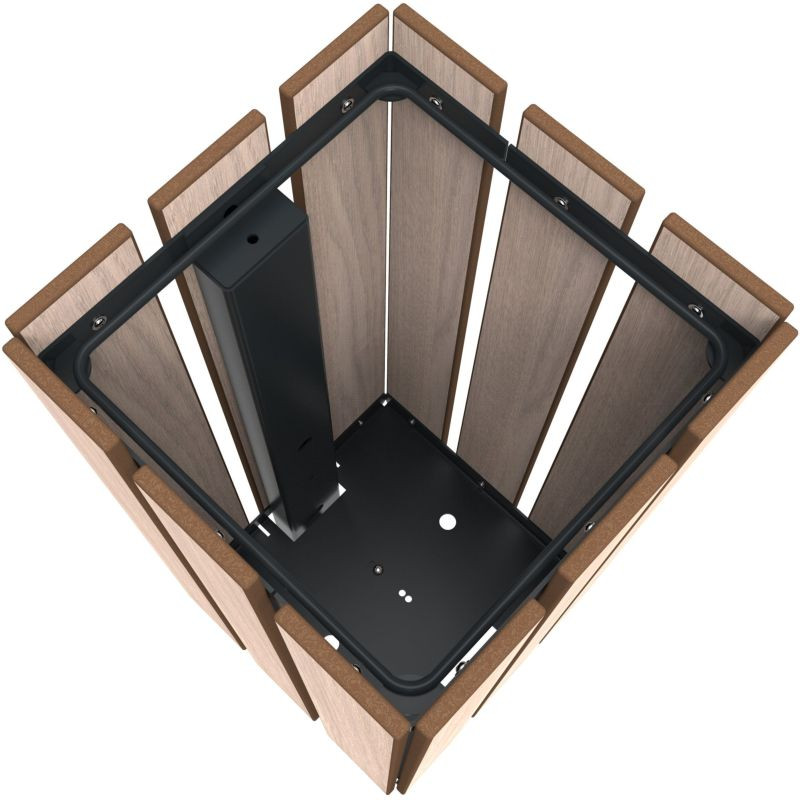 Bac à déchets carré en compact Jardiz - Buton