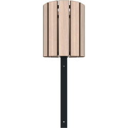 Bac à déchets rond en compact Jardiz - Buton