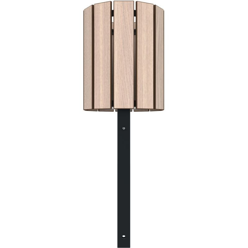 Bac à déchets rond en compact Jardiz - Buton