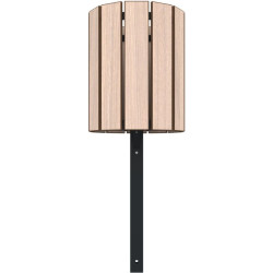 Bac à déchets rond en compact Jardiz - Buton