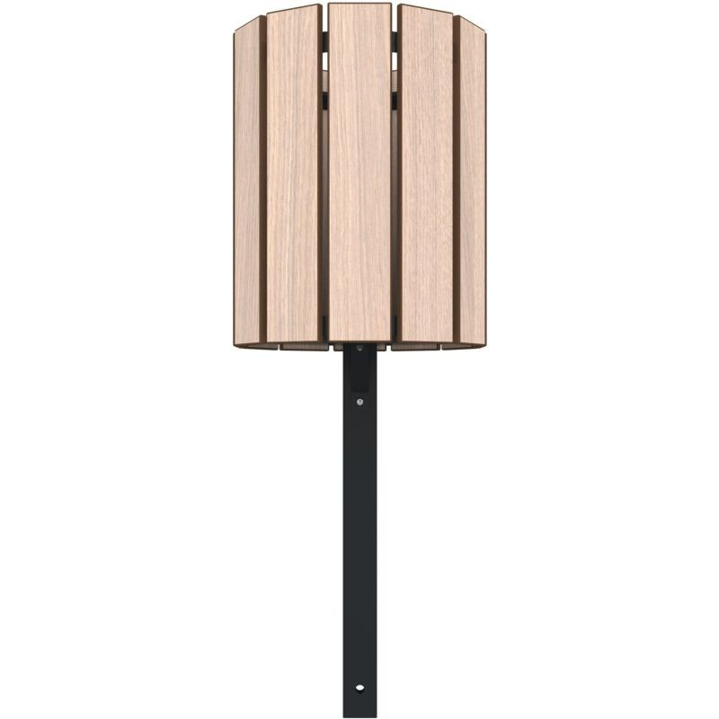 Bac à déchets rond en compact Jardiz - Buton