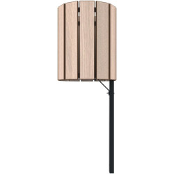 Bac à déchets rond en compact Jardiz - Buton