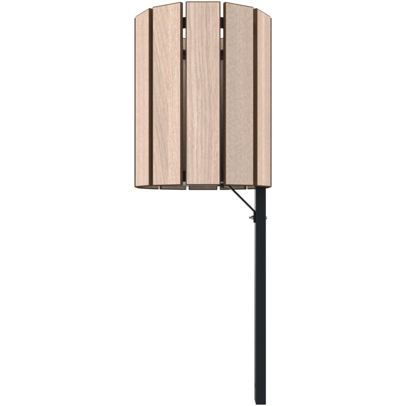 Bac à déchets rond en compact Jardiz - Buton