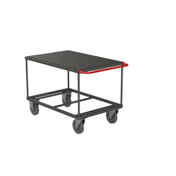 Servante modulabe plateaux bois + revêtement caoutchouc Manuflex