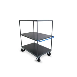 Servante modulable haute 3 plateaux bois Manuflex