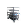 Servante modulable haute 5 plateaux bois Manuflex