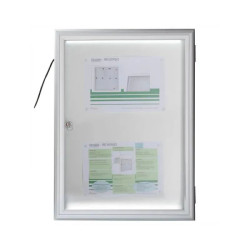 Vitrine d'extérieur murale couleur éclairage led - Planorga Reverso