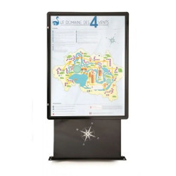 Caisson PMR sucette d’affichage extérieur grand format 120 x 160 cm