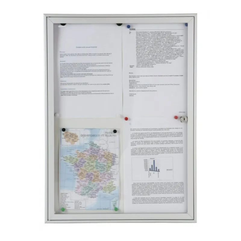 Vitrine d'intérieur murale Extra plate 2 cm - Planorga