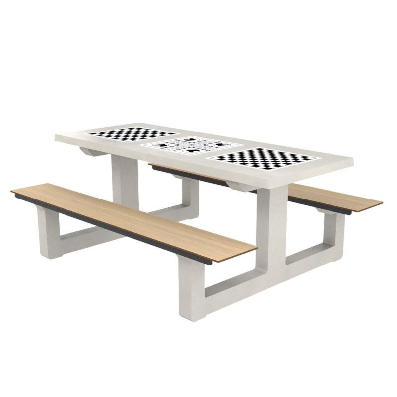 Table multi-jeux HPL et béton Piony - Buton