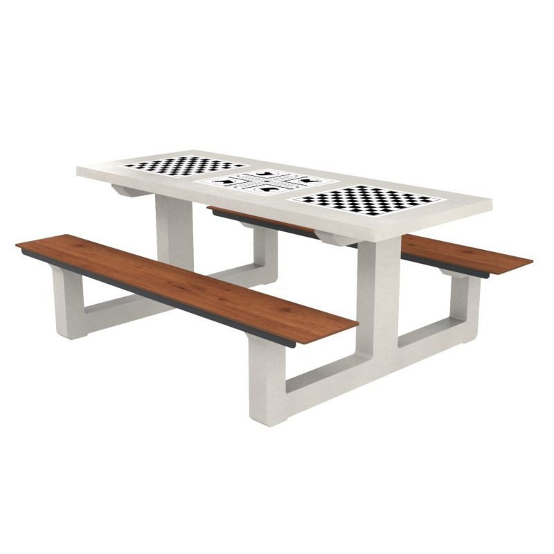 Table multi-jeux HPL et béton Piony - Buton
