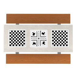 Table multi-jeux HPL et béton Piony - Buton