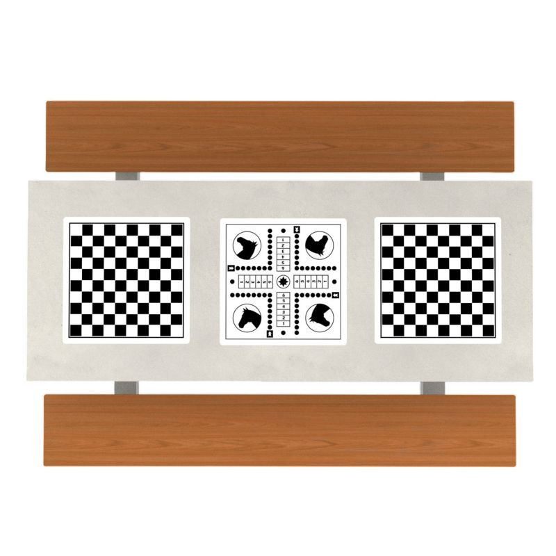 Table multi-jeux HPL et béton Piony - Buton
