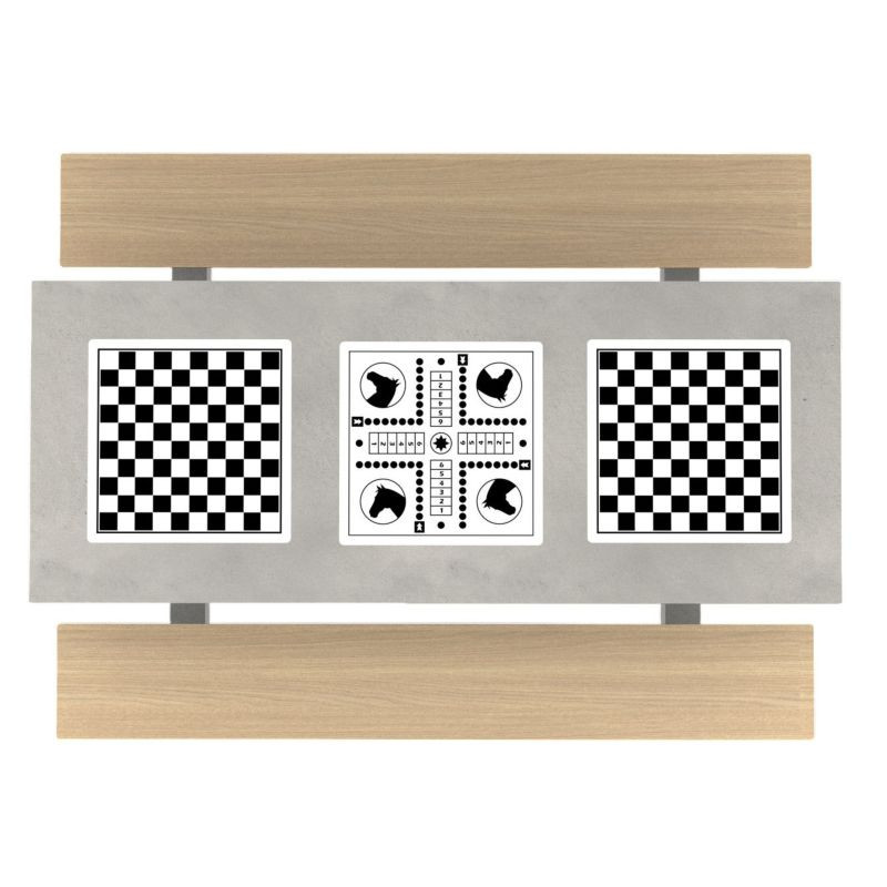 Table multi-jeux HPL et béton Piony - Buton
