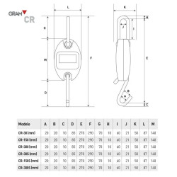 Crochet peseur CR