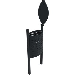 Bac à déchets en métal Ovalon